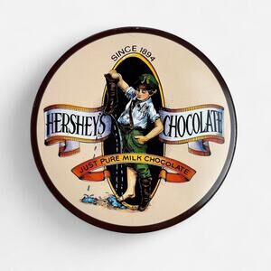 Vintage round hersheys advertising tin